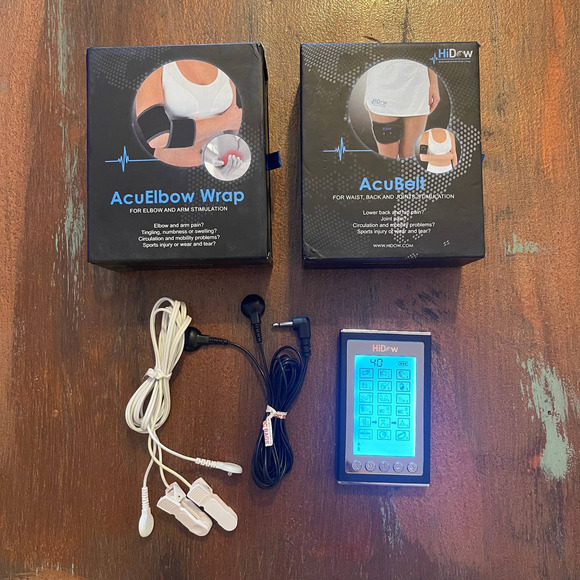 NWT HIDOW Massage Tens AcuElbow Wrap + Acubelt for Legs - Picture 1 of 8